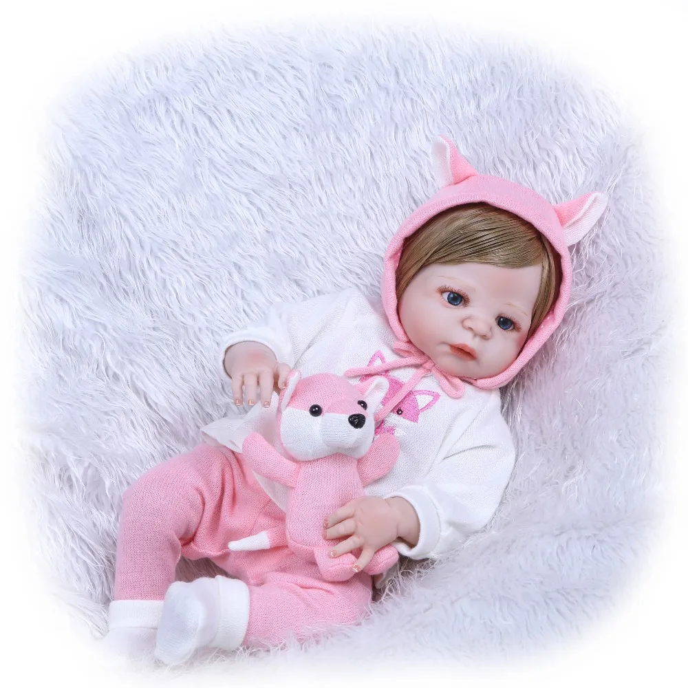 Npkколлекционная полностью силиконовая виниловая Кукла reborn girl bebe Мягкая