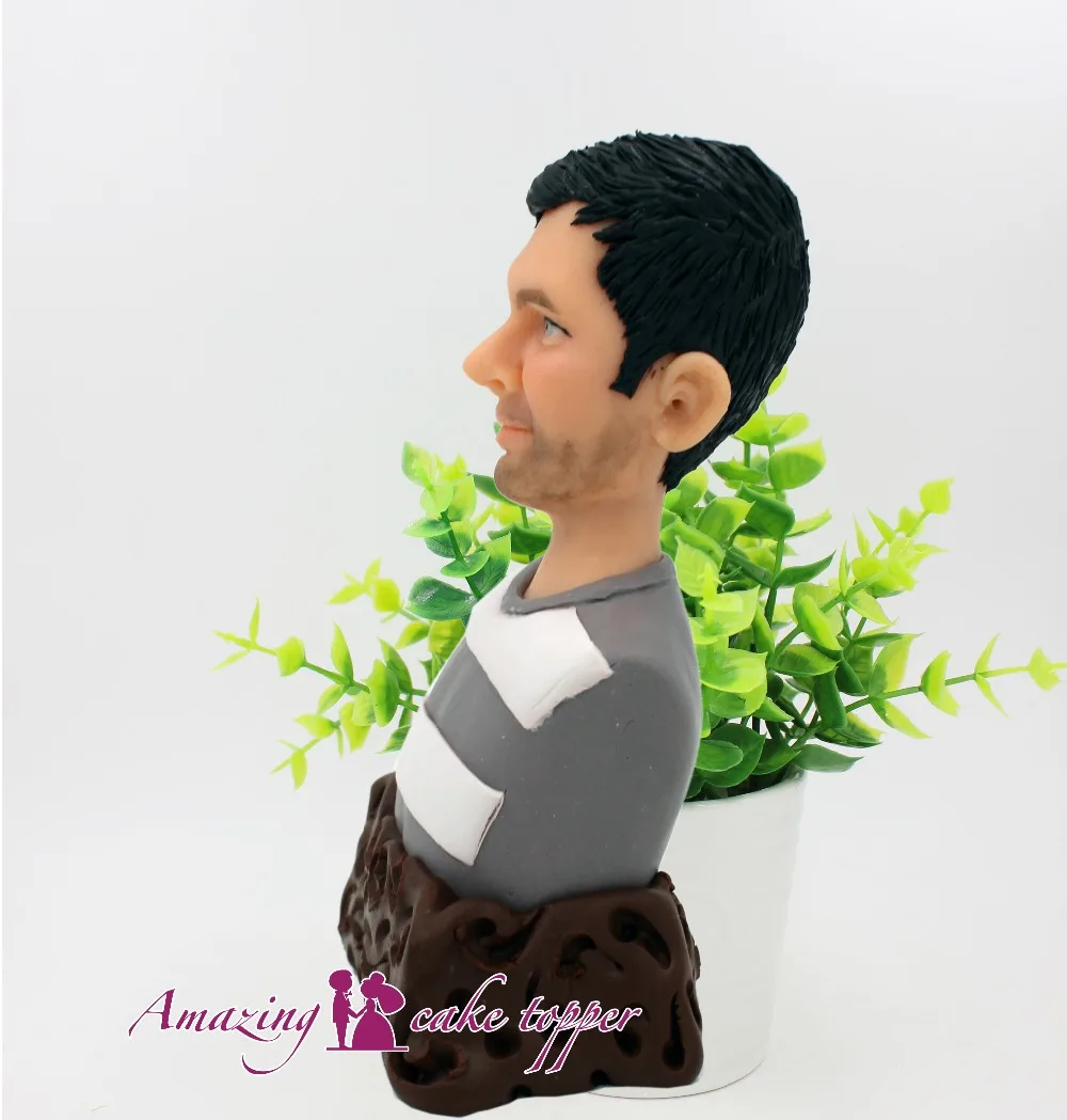 

2019 AMAZING CAKE TOPPER Uniform handsome guy Toys Custom Polymer Clay Figure From Pictures