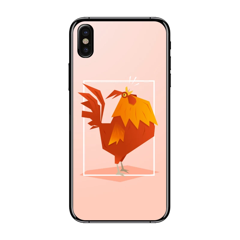Ultra Thin Cute Chicken Printed For iPhone X Soft Clear Phone Case 7 7Plus 6 6S 6Plus 5 8 8Plus 10 Protector |