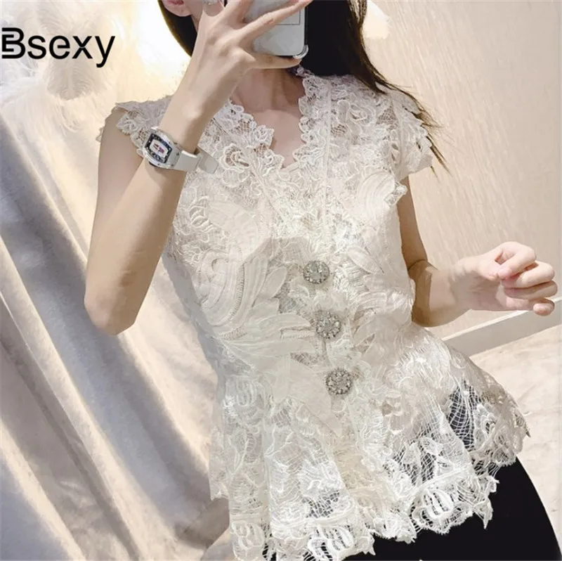 Blusas mujer de moda 2019 женские рубашки сексуальные посмотрите на Дешевое V образным