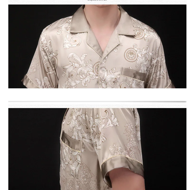 2017 Ретро мода v образный вырез короткий рукав пижамы мягкие гладкие