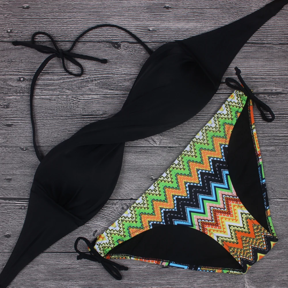 2019 горячая Распродажа женское винтажное бикини бандо купальный костюм с