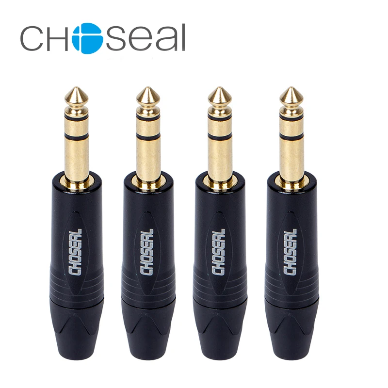 Choseal 30 юбилей QD2009 4 шт. 6 35 мм разъем штекер стерео для 5 микрофона|connector female|connector