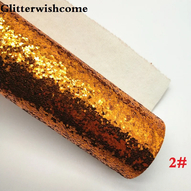 Glitterwishcome 21X29 см A4 размер винил для бантов, сплошной цвет плоский толстый блеск кожа ткань винил для бантов, GM104A