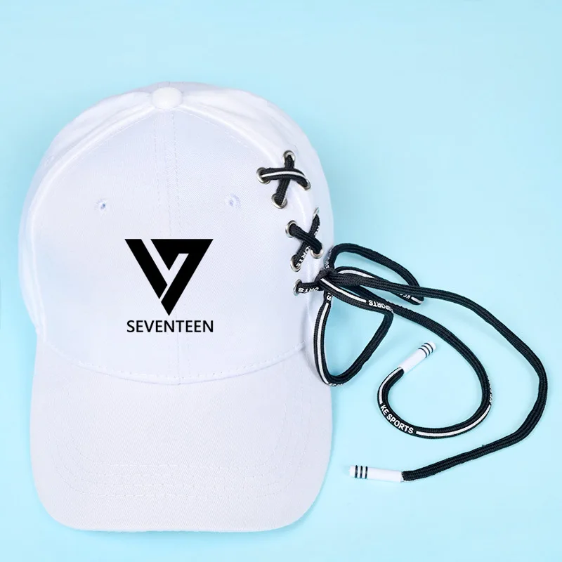 white 6 Мода Kpop аксессуары GOT7 BLACKPINK EXO дважды Seventeen; Кей-Поп Бейсболка для улицы Snapback HatsMen/женщины хип-хоп Trucker Кепки - Цвет: white 6