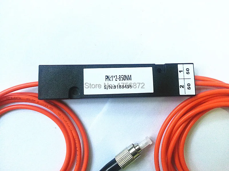 1x2 FBT Splitter Module 50:50 Multimode Fiber Optic Coupler Box FC/UPC Connector 1meters | Equipment