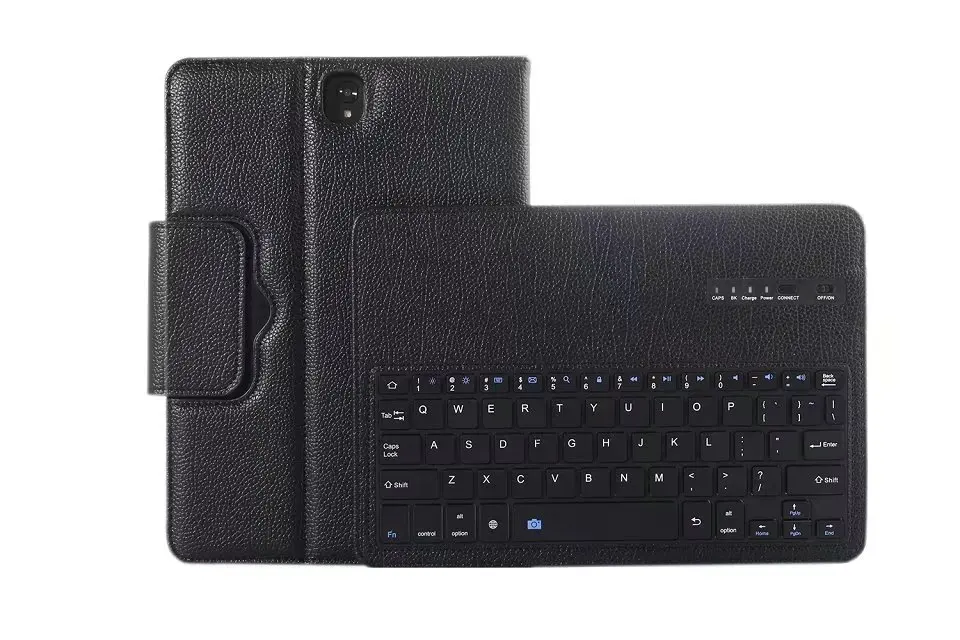 Черный Litchi кожаный чехол-подставка для samsung Tab S3 T820 T825 с Bluetooth клавиатурой для samsung Galaxy Tab S3 9," планшетный ПК+ ручка - Цвет: Черный