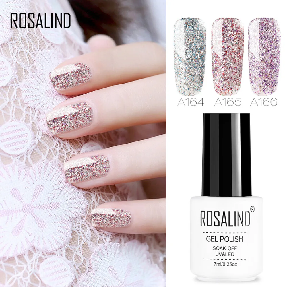 ROSALIND Гель-лак для ногтей @ Shining UV лак верхнее покрытие Базовое отмачиваемый