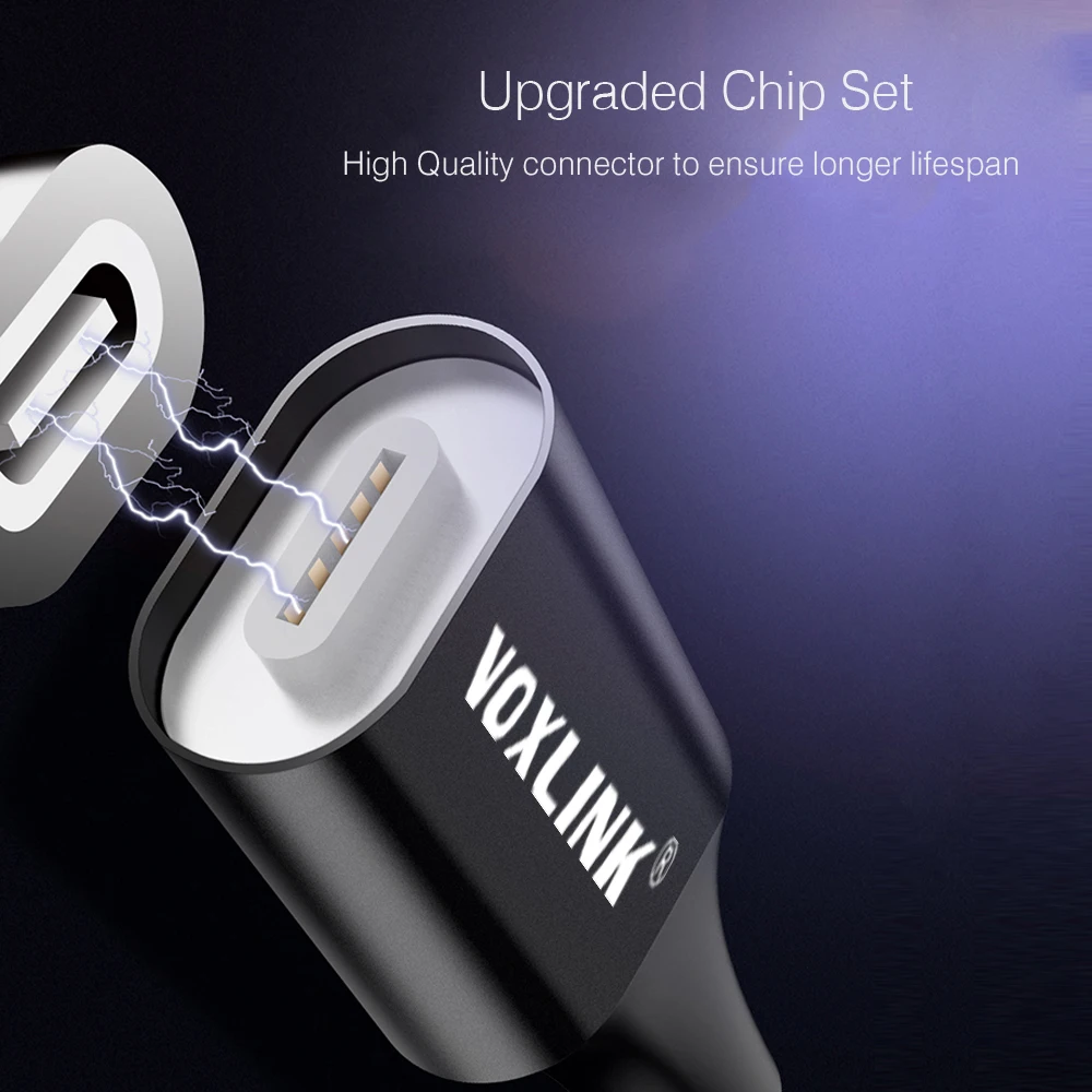 Магнитный кабель VOXLINK Micro usb Type C адаптер для быстрой зарядки телефона магнитное