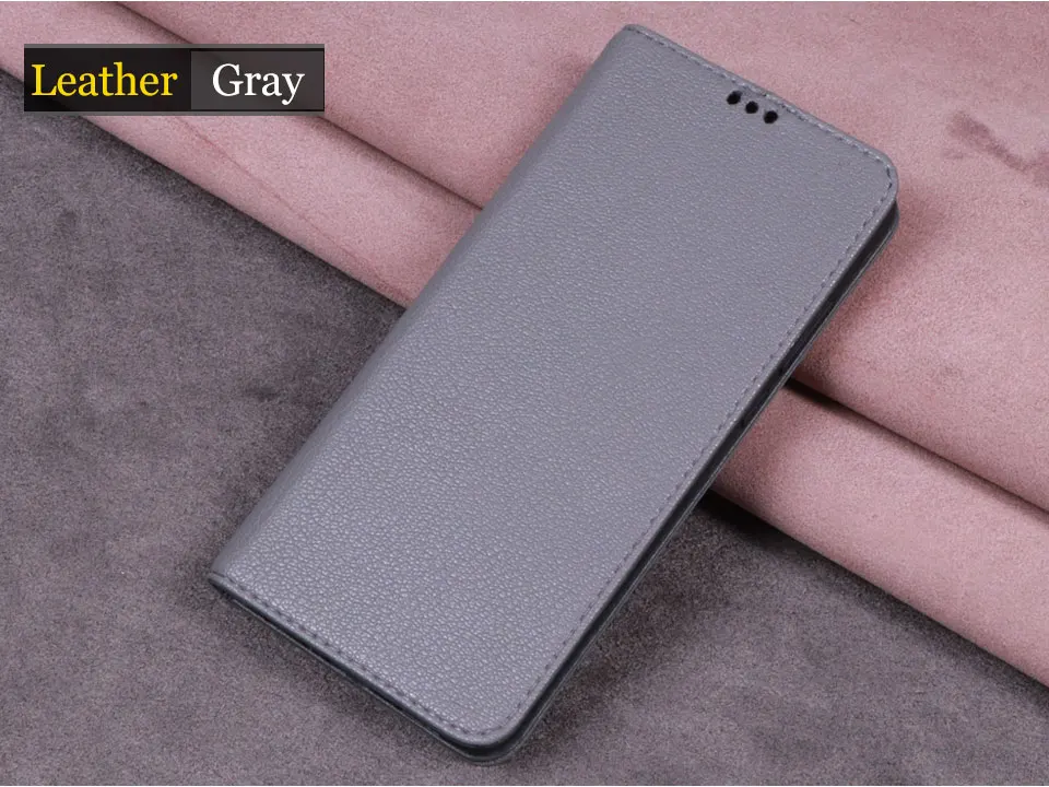 Gray Роскошный кожаный чехол-книжка RYKKZ для ASUS ZenFone 5Z, чехол-подставка для мобильного телефона ASUS ZenFone 5 5Z ZS620KL, кожаный чехол для телефона - Цвет: Gray
