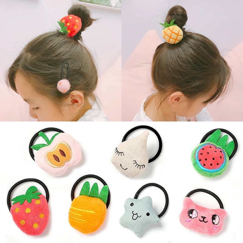 1 шт. плюшевая резинка для волос в виде овощей|Аксессуары девочек| |