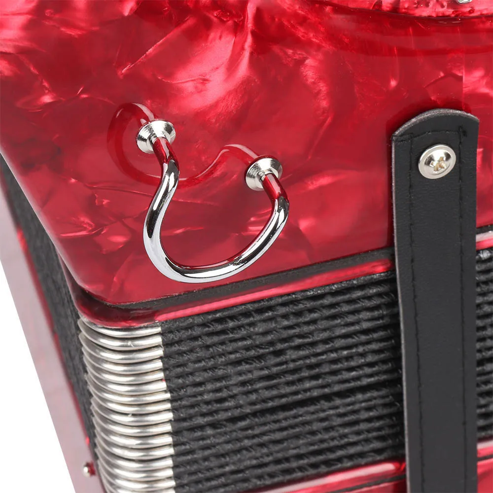HOT-IRIN 22 Keys 8 Bass accordion 22K8B kids' for Children(red) | Accordion