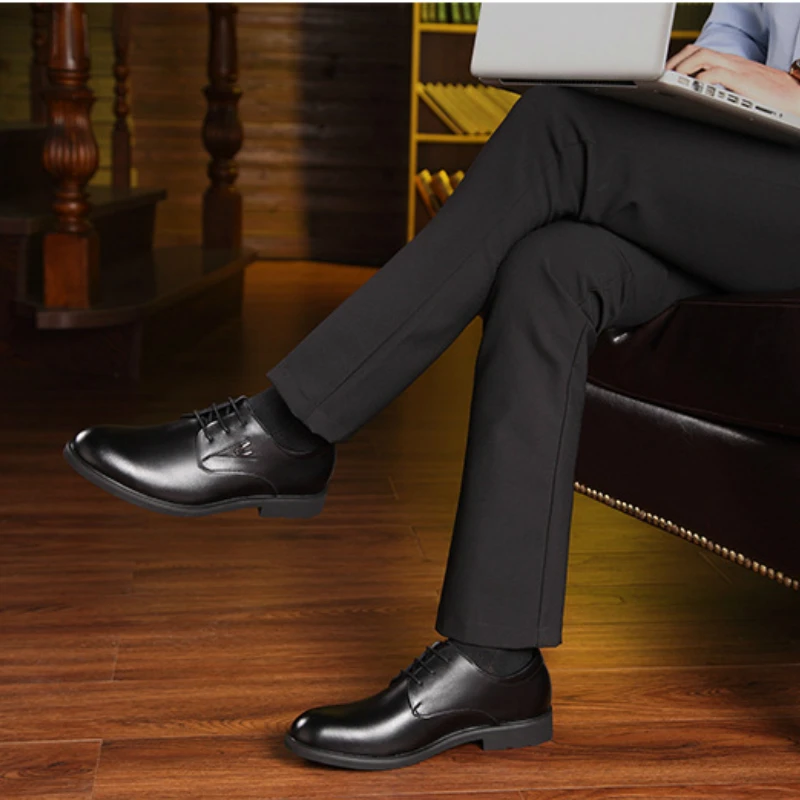 

BUVAZIK Genuine Leather Fashion Wedding Business Mens Casual Flats Shoes Vintage Handmade Oxford Shoes for Men's Dress Shoes