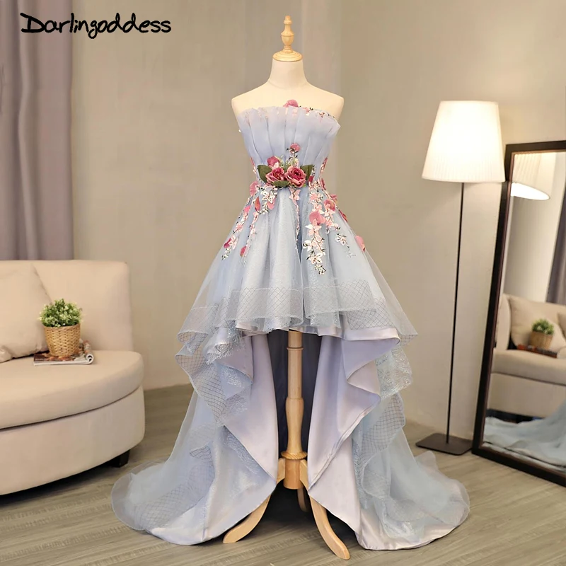 2017 новинка сексуальное короткое спереди длинное сзади вечернее платье модное