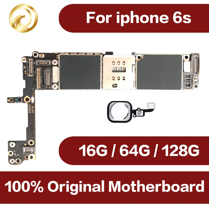 Память 16 Гб/64g/128g для iPhone 6s материнская плата с сенсорным ID 100% Оригинальный