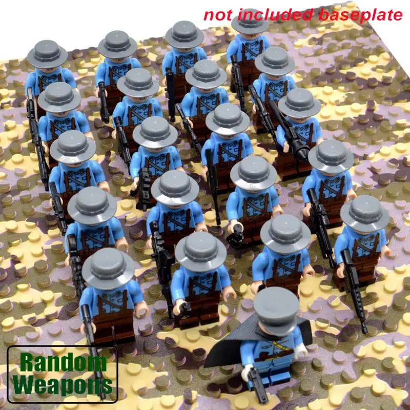 21pcs France Troops 21 шт./компл. WW2 Армия легоs Военные строительные блоки Франция, Италия Япония Великобритания Китай маленький солдат полицейский оружие Кирпичи Игрушки - Цвет: 21pcs France Troops