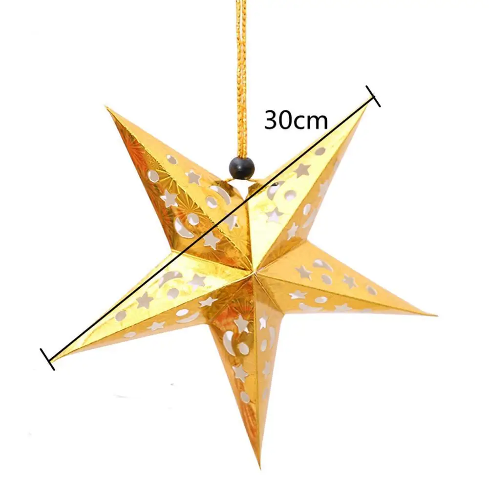 Бумажные Звездные фонарики для украшения окон красивые бумажные свадьбы дня