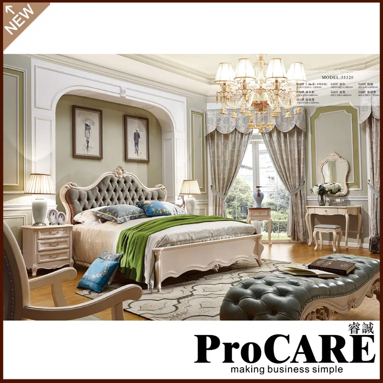 Новая классическая мебель дорогая вилла кровать для спальни мебель|bedroom bed