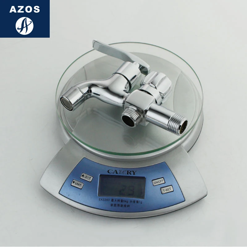 Azos биде кран под давлением разбрызгиватель головы латунь хром холодной воды две