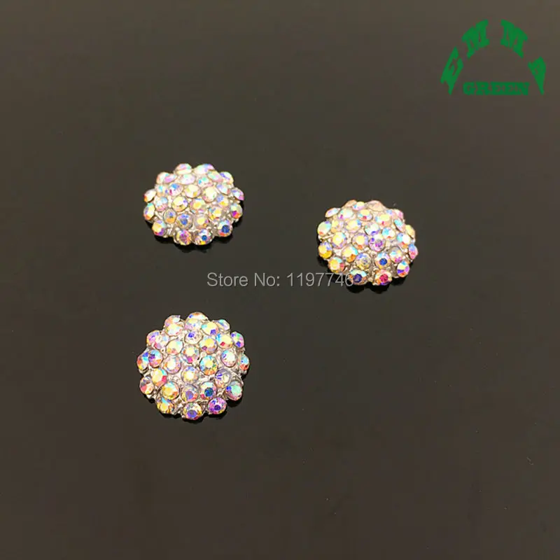 Винтажные металлические пуговицы серебристого цвета 20 шт. 13 мм|silver tone|flower