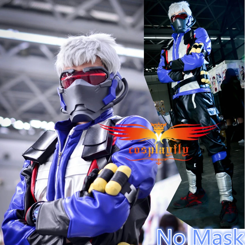 Аниме OW Over and Watch Soldier:76 куртка из искусственной кожи пальто мужской костюм для