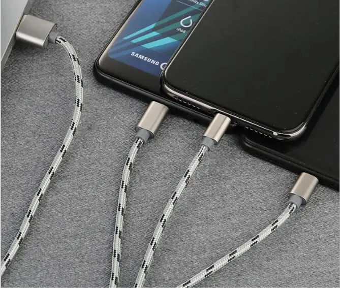 USB кабель для быстрой зарядки 3 в 1|Аксессуары батарей и ЗУ| |