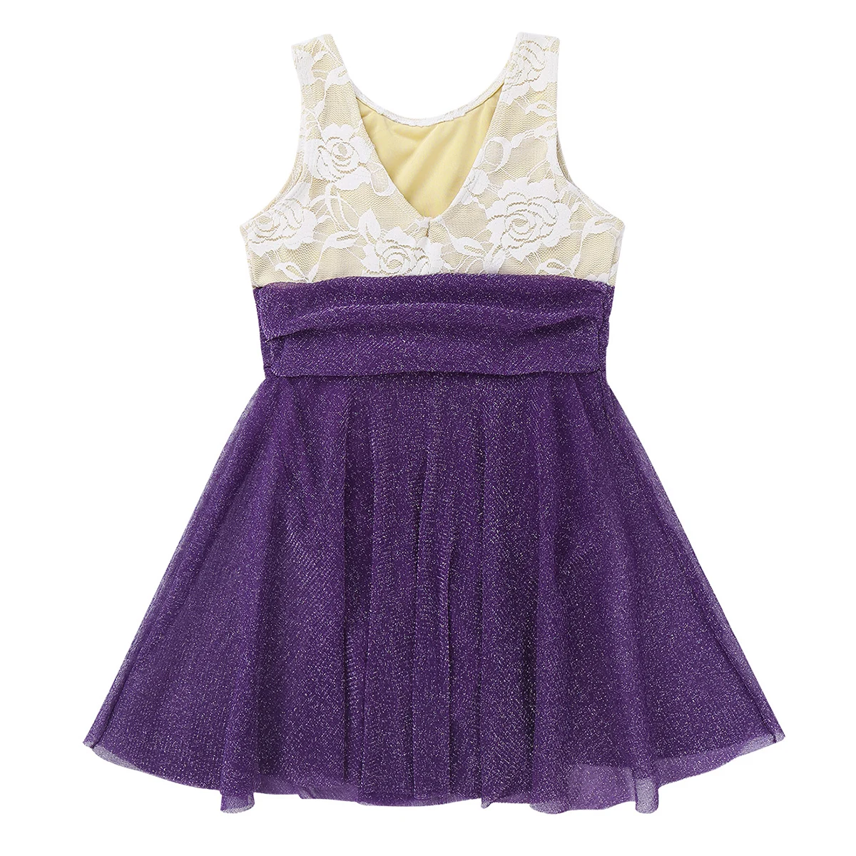 TiaoBug детское кружевное платье с цветочным рисунком для девочек балет катания на