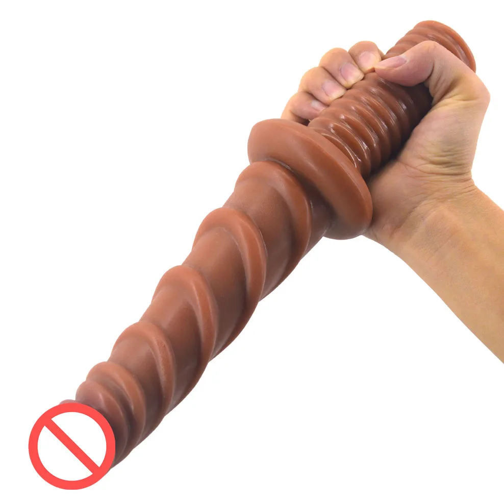 Handle Dildo Artificial Big Penis Screw Thread Ribbed Vagina Stimulate Adult Female Masturbator Lesbian Sex Anal Toy For Women | Красота и