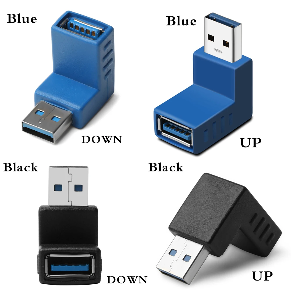 1 шт. угловой адаптер с разъемом USB 3 0 A Папа мама углом 90 градусов для ноутбука/ПК|usb