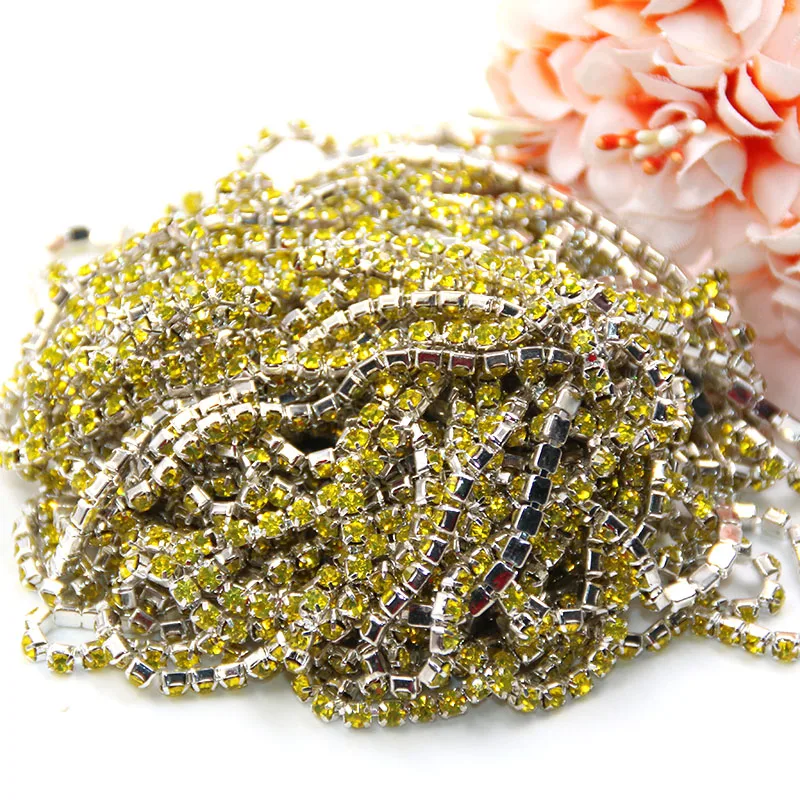 Новинка 5 ярдов/упаковка высокое качество серебряная основа лимонно-желтое