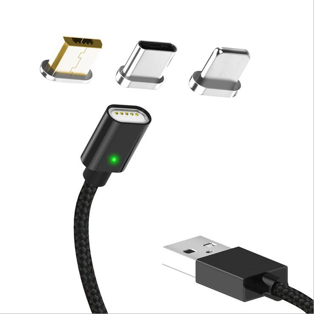 3 в 1 USB Магнитный зарядный кабель Реверсивный для передачи данных Быстрая зарядка