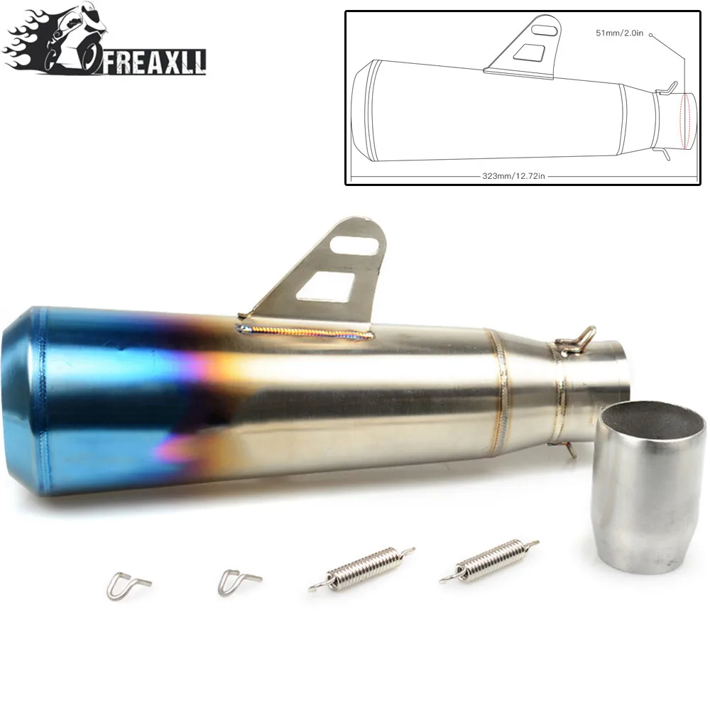 

36-51MM Universal Modified Escape Moto Exhaust Motorcycle Scooter Dirt Bike Muffler Pipe For benelli aprilia rsv BMW