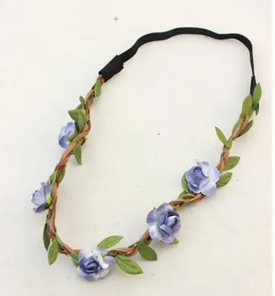 Милая женская цветочная Подарочная повязка кожаная корона с узором из листьев