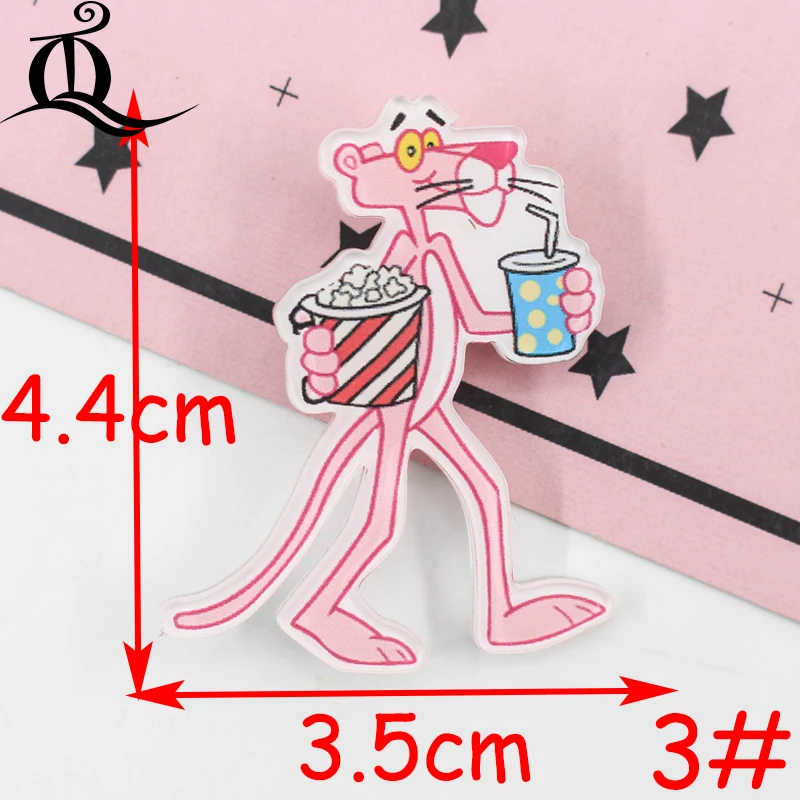 Комплект из 1 предмета Розовый Леопардовый цвет акриловый аксессуары Мода брошка