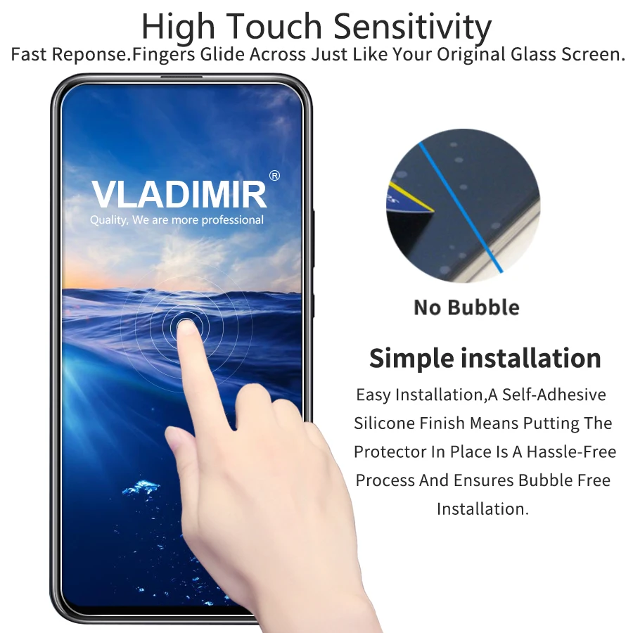 Владимир 9 H 2.5D не полное покрытие закаленное стекло для Huawei Honor Magic 2 протектор