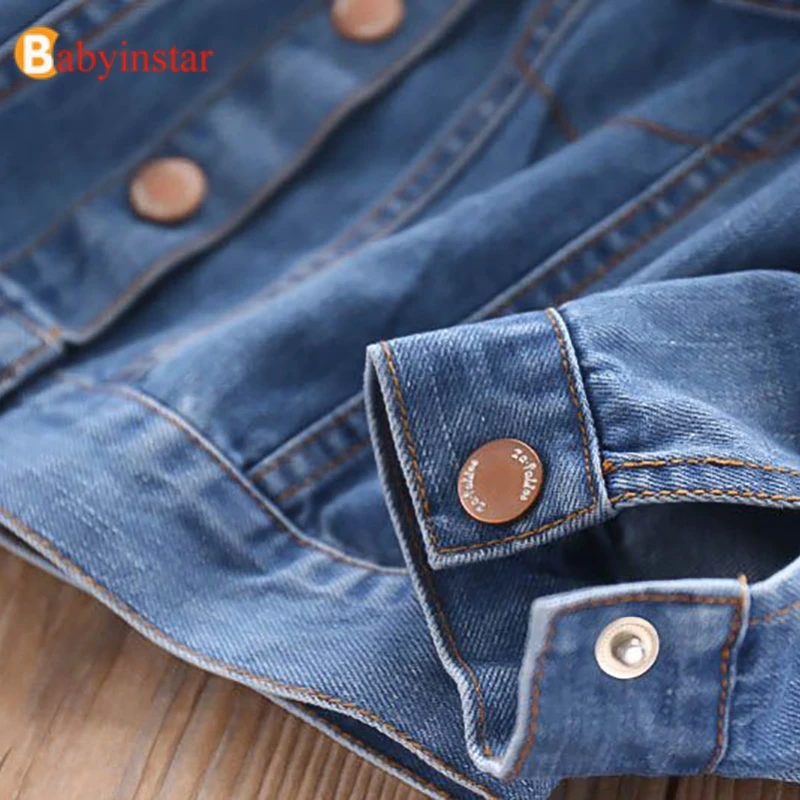 New Kids Denim Jacket For Girls Cute Unicorn Clothes Full Sleeve Little Clothing Letters Print Baby Girl Fall | Детская одежда и