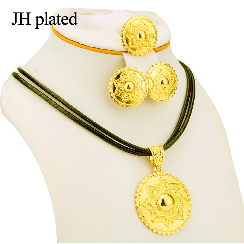 JHplated женские модные Ювелирные наборы с черной веревкой и цепочкой ювелирные