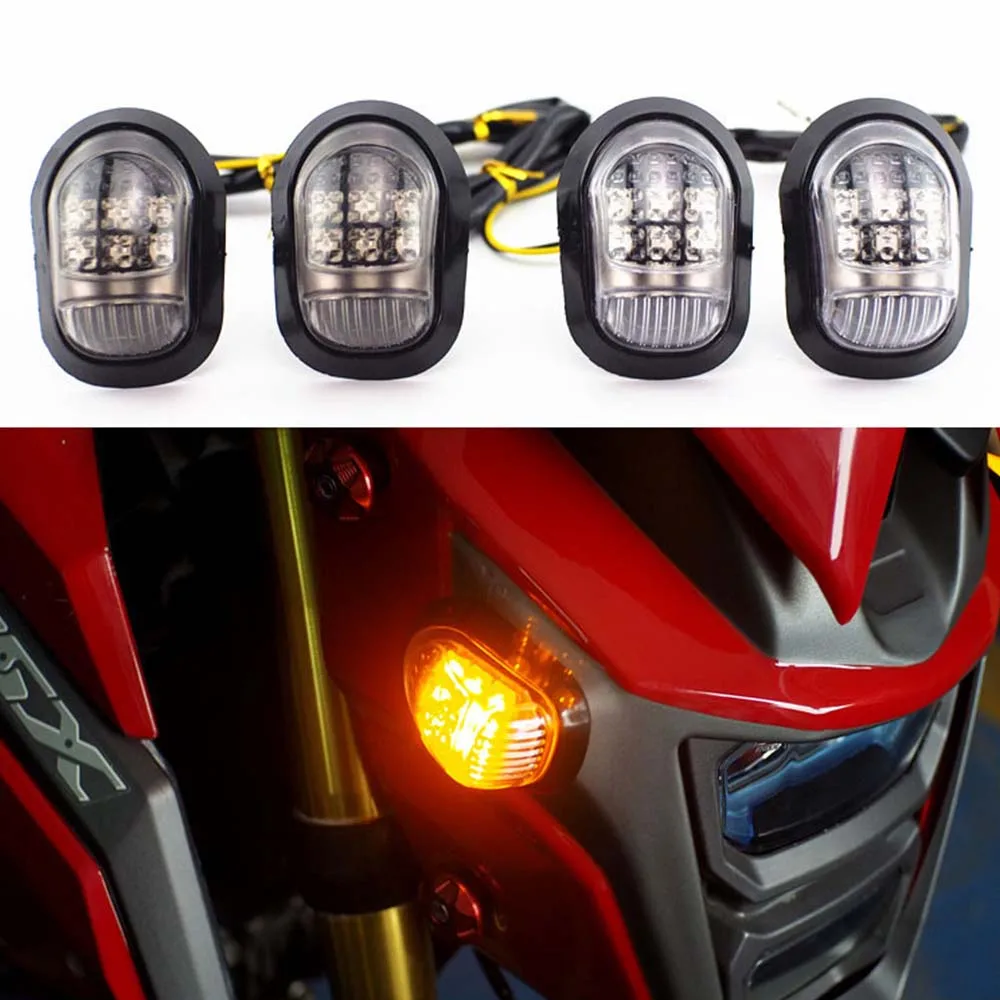 2pcs 12v Motorcycle Turn Signal Indicator Light Indicators Pair Piranha Flasher |