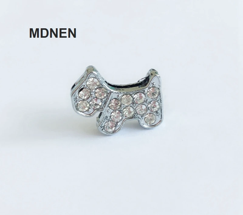 

Wholesale! 50PCS 10MM Full Rhinestone Dogs Slide Charms Fit 10mm Wristband Belts