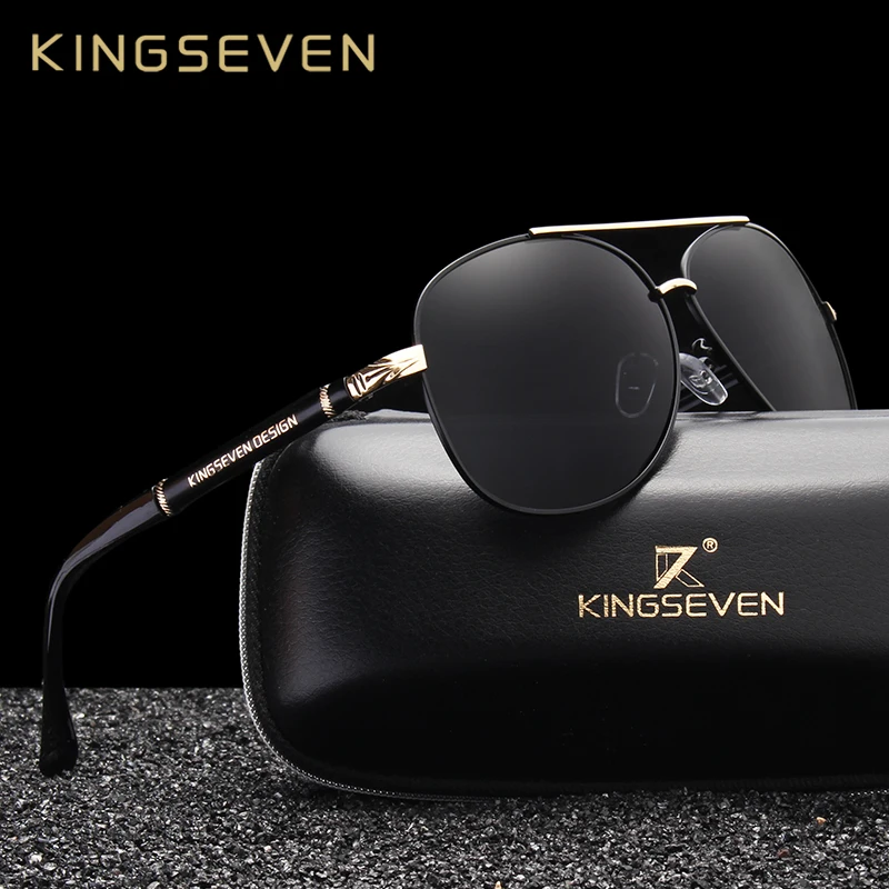 Мужские солнцезащитные очки с поляризационными стеклами KINGSEVEN брендовые