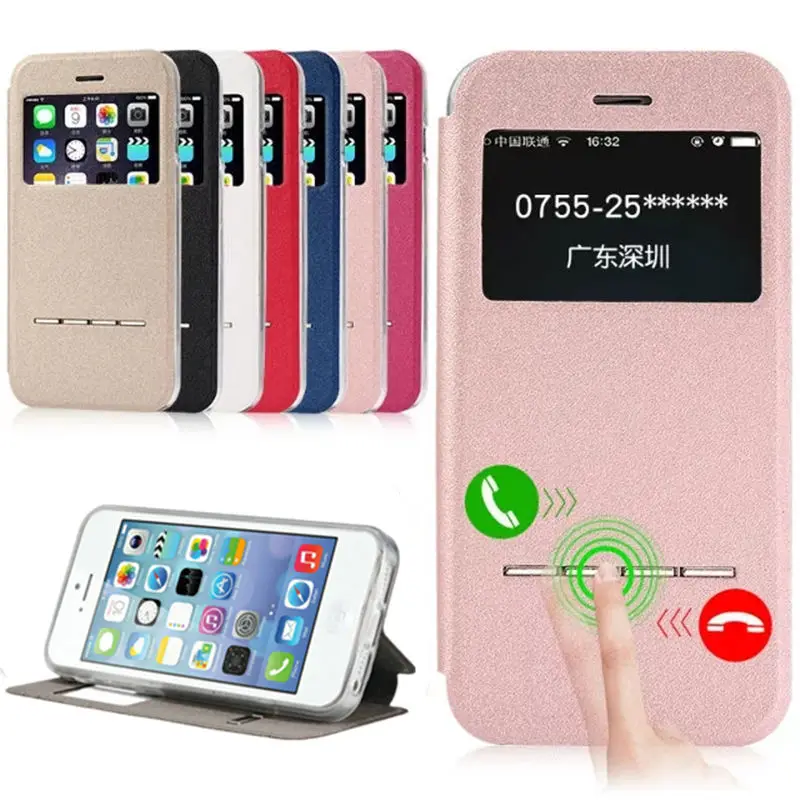 Чехол с откидной крышкой для iphone 5 SE 4 0 дюйма умный скользящий ответ на переднее