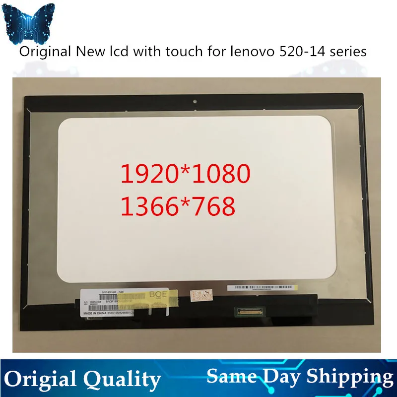 Оригинальный Новый ЖК экран для Lenovo Yoga 520 14 80X8 14IKB дюймовый сенсорный дигитайзер в