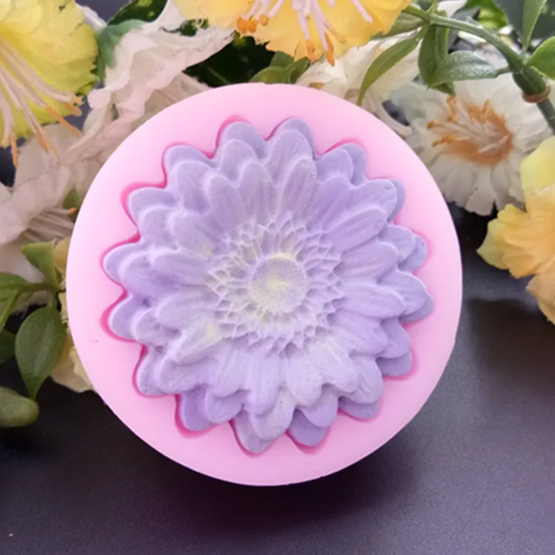 3D Sunflower Silicone Fondant Mold DIY Chocolate Soap Mould Cake Decorating Tools Kitchen Accessories F272 | Дом и сад
