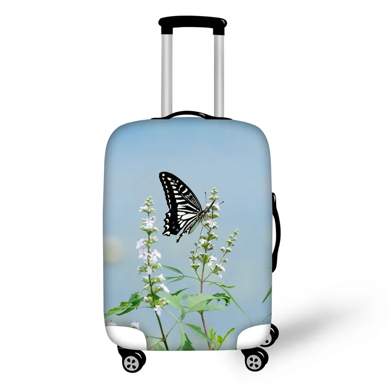 L825 FORUDESIGNS/Дорожный чемодан с бабочкой, защитный чехол для 18-30 дюймов, чемодан на колесиках, эластичный багажник, пылезащитный чехол на молнии - Цвет: L825