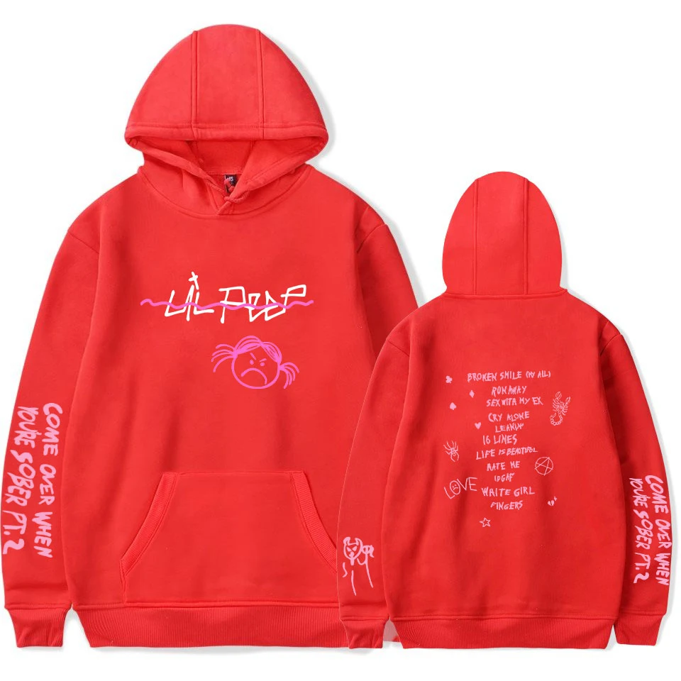 Толстовка с принтом HELLBOY Lil peep для мужчин и женщин свитшот от известного рэпера