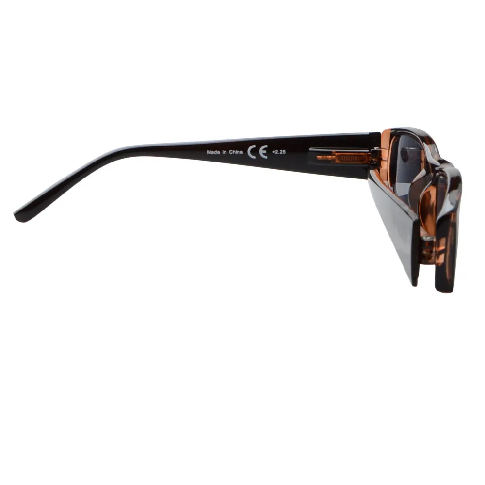 R006 серые линзы окуляра пружинные петли прямоугольные очки для чтения + 0 5/0 75/1 0/1 25/1