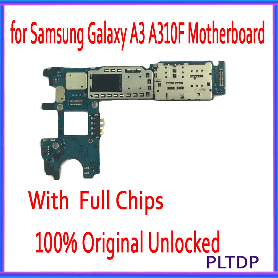 Материнская плата для Samsung Galaxy A3 A310F с одной/двумя Sim картами 100% Оригинальный