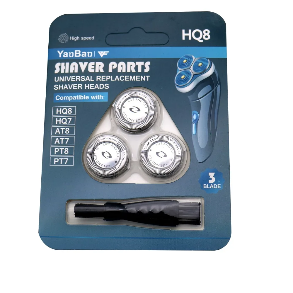 3 шт. бритва двойной головки лопастей для Philips HQ8 HQ6075 PT735 PT860 PT880 AT890 HQ8845 HQ8850 HQ7180 HQ7200