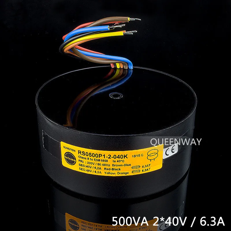 T 040 2*40v 500w 6.3a Talema полностью защищены Rs тороидальный трансформатор первичное 230 В