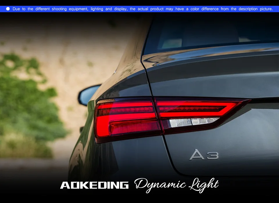 4 шт. автомобильный Стайлинг для Audi A3 задний светильник s- для a3 светодиодный задний фонарь+ сигнал поворота+ тормоз+ задний светодиодный светильник